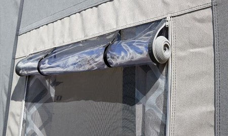 Isabella Minor Dawn porch awning featuring a durable CarbonX frame in a stylish design for outdoor protection.