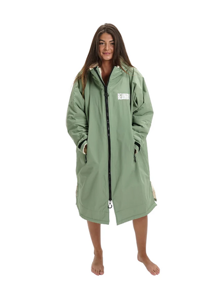 Mint green Beachbum changing robe for adults, featuring a cozy design perfect for beach or poolside use.