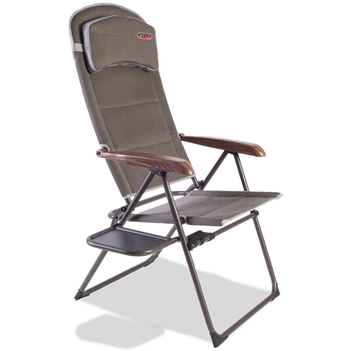 Quest Leisure Naples Pro Recline Chair with side table, comfortable outdoor lounge chair for relaxing and seating.