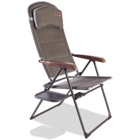 Quest Leisure Naples Pro Recline Chair with side table, comfortable outdoor lounge chair for relaxing and seating.