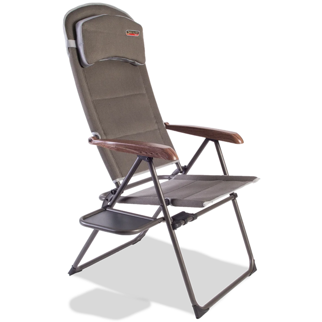 Quest Leisure Naples Pro Recline Chair with side table, comfortable outdoor lounge chair for relaxing and seating.