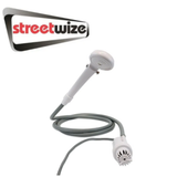 Streetwize 12V portable shower with hose and nozzle, compact outdoor camping and travel shower for easy rinsing and cleaning.