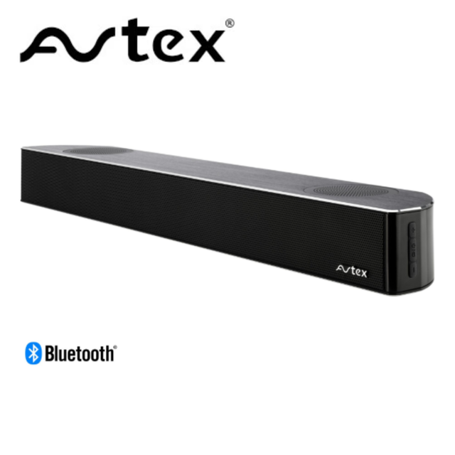 Avtex SB195BT all-in-one TV soundbar and Bluetooth speaker with sleek design, multiple connectivity options, and built-in controls.
