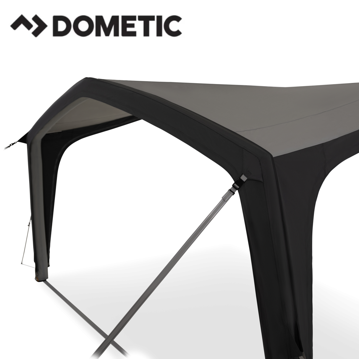 Dometic Sunshine Air Stay 400 air canopy attached to a vehicle, providing shade and shelter with a durable, lightweight design.