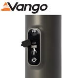 Vango AirBeam Tempest Pump with a sleek design, showcasing the nozzle and control features for efficient inflation.