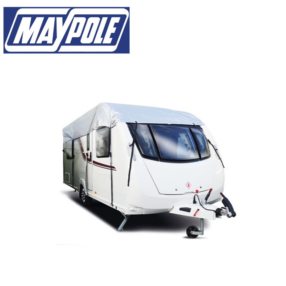Maypole Caravan Top Covers in various sizes, showcasing durable material and secure fit for caravan protection.