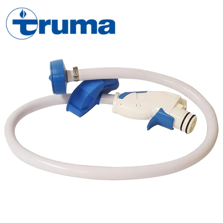 Truma Ultraflow inlet for RVs and caravans, featuring durable connection port and sleek design.