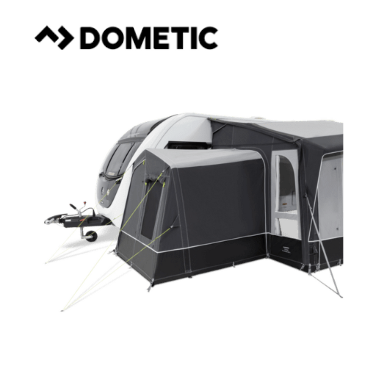 Dometic Tall All Season Annexe with inner tent, showcasing spacious design and durable materials for camping.