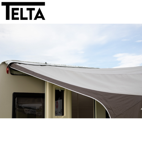 Telta Sky Link Air 330 Sun Canopy featuring a lightweight design, providing shade and shelter in an outdoor setting.