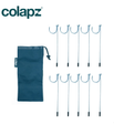 Colapz Waste Support Pegs, pack of 10, durable pegs for securing waste pipes, shown in a business park setting.