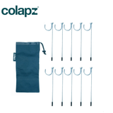 Colapz Waste Support Pegs, pack of 10, durable pegs for securing waste pipes, shown in a business park setting.