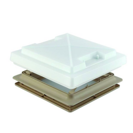 Beige MPK rooflight with flynet mesh, 320 x 360 cm, designed for roof installation with protective insect screen.
