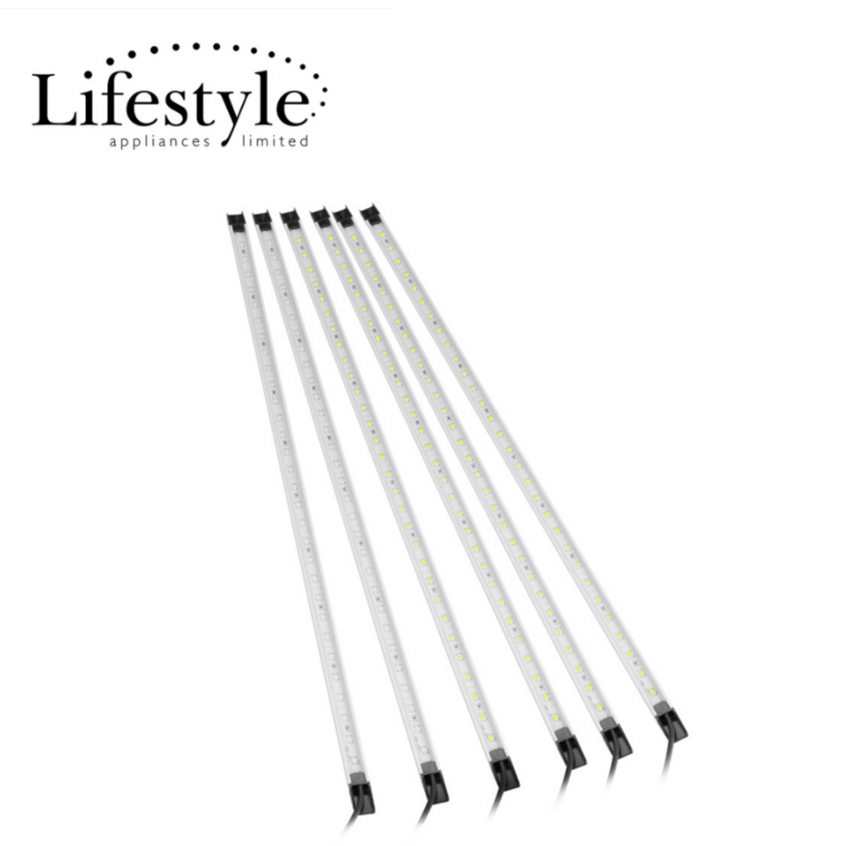 Lifestyle Camp 6 bar lights displayed in a modern linear fixture design