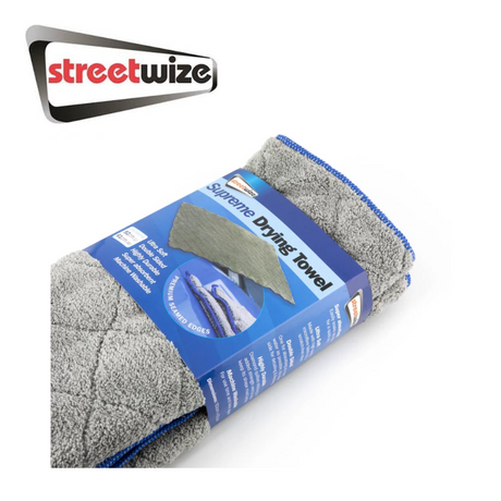 Streetwize Supreme Drying Towel, soft microfiber cloth designed for effective drying and cleaning of surfaces.
