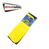 Streetwize 2 in 1 premium microfiber towel, featuring plush texture and absorbent design for effective drying and cleaning.