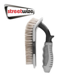 Streetwize vehicle carpet and upholstery brush with durable bristles for effective cleaning of car interiors.