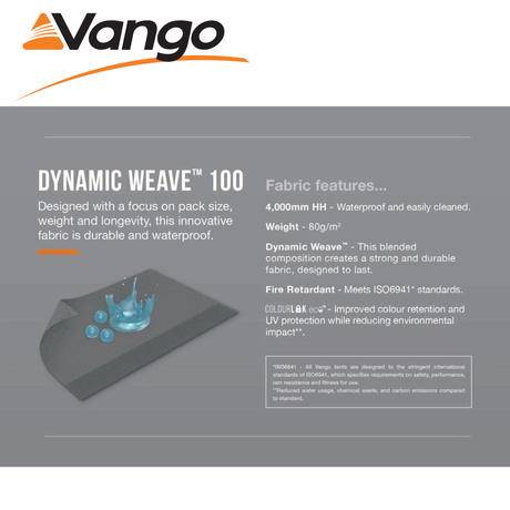 Vango Palma Air 330 Awning in a spacious outdoor setting, showcasing its inflatable design and sturdy structure.