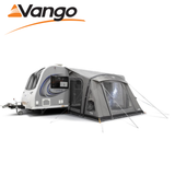 Vango Palma Air 330 Awning in a spacious outdoor setting, showcasing its inflatable structure and design details.
