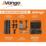 Vango Tuscany Pro Air 500 porch awning showcasing spacious design and durable materials for outdoor camping.