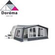 Dorema Diamond XL 270 full awning displayed, showcasing its spacious design and durable fabric for outdoor use.
