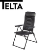 Telta Falster reclining chair in plush fabric with a modern design, featuring a cushioned seat and backrest for comfort.