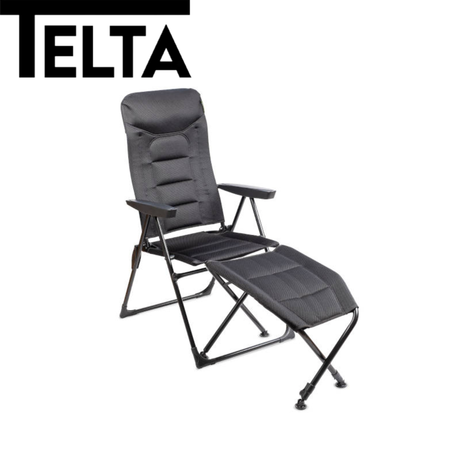 Telta Fyn Footrest with a modern design, showcasing its sturdy base and comfortable foot support in a stylish setting.