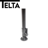 Telta Bornholm medium camping table set up outdoors with a scenic background, showcasing its sturdy design and surface.