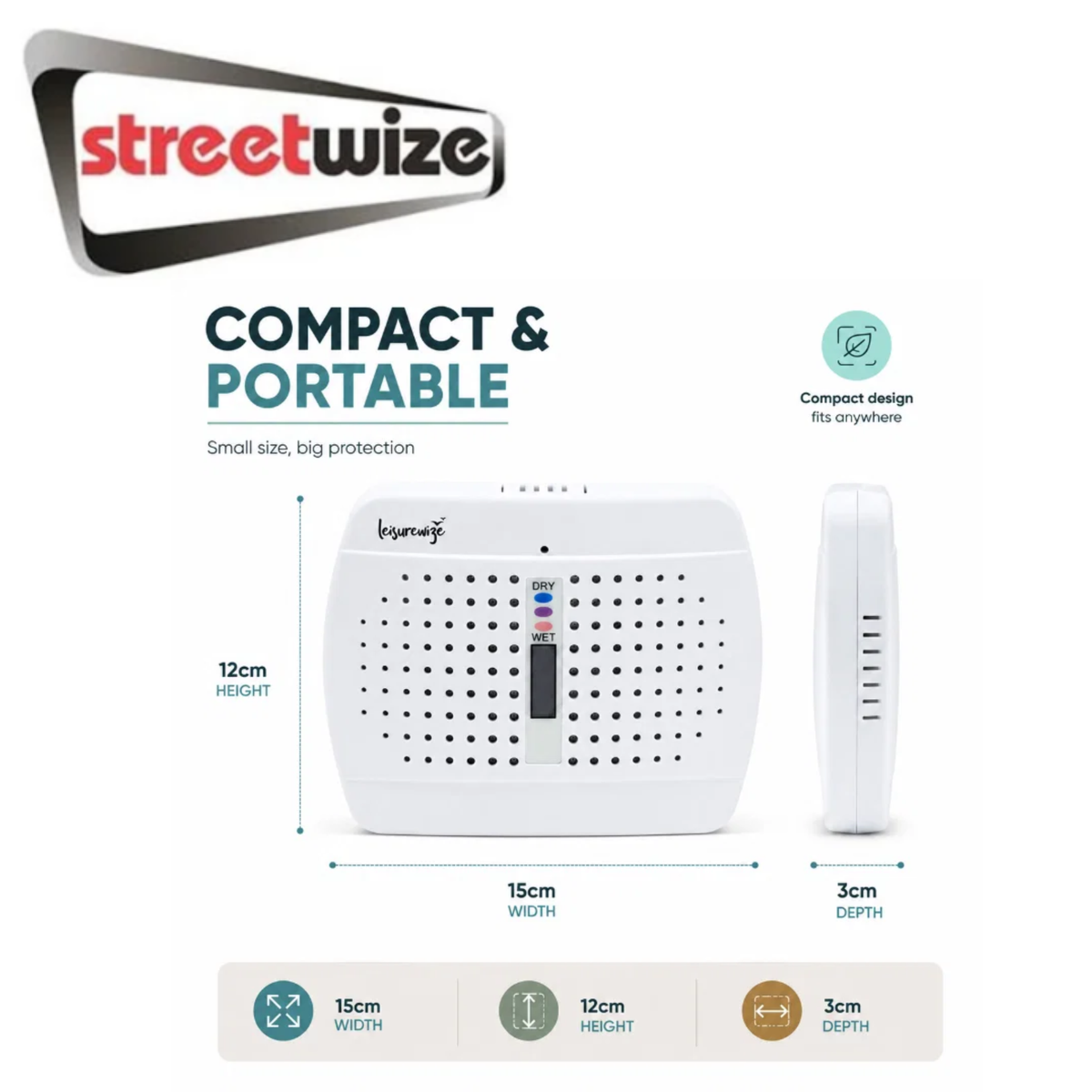 LeisureWize Rechargeable Dehumidifier