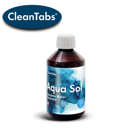 Cleantabs Aquasol water purifier with sleek design and filter system for clean drinking water.