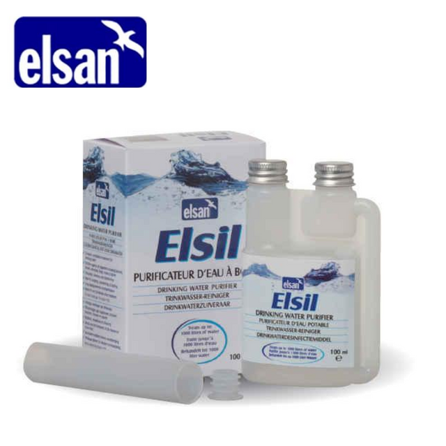 Elsan Elsil Drinking Water Purifier with sleek design, showcasing the filtration system and water dispensing area.