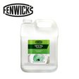 Fenwicks Top & Tail toilet fluid bottle with clear label and green cap, displayed against a neutral background.