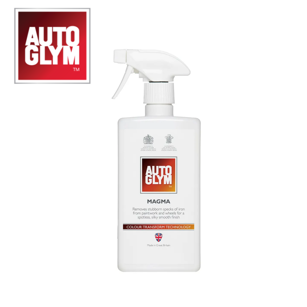 Autoglym Magma vehicle cleaner bottle with a vibrant label against a clean background, showcasing its sleek design.