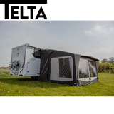 Telta Core 390 Air Awning featuring a spacious, inflatable design for outdoor camping and leisure activities.