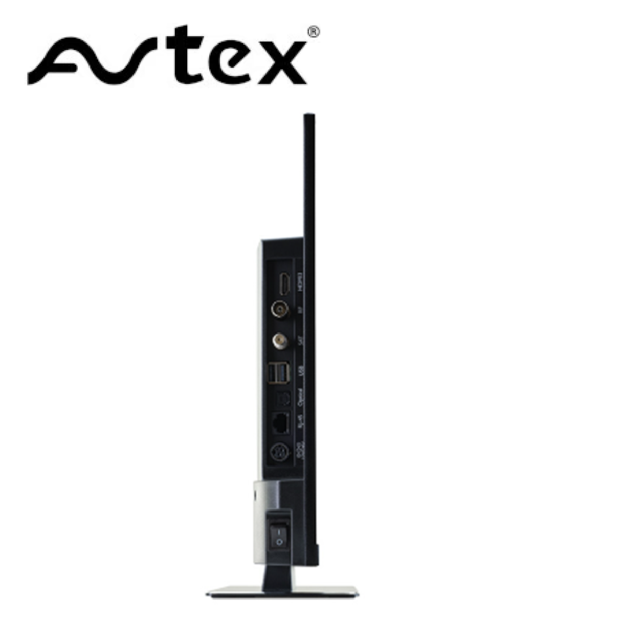 Avtex 21.5" Smart HD TV V219DS with built-in DVD, showcasing a sleek side view and modern design.