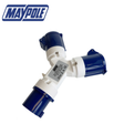 Maypole 230V 2-way hook-up Y splitter showing two electrical outlets connected by a Y-shaped connector.