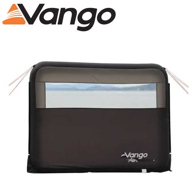 Vango AirBeam Modular Windbreak Additional Section in a neutral color, showcasing its flexible, sturdy design for outdoor use.