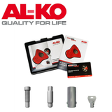Alko Secure Wheel Lock Kit for Swift Edge 15 alloy wheel, featuring the ALKO brand logo and locking mechanism.