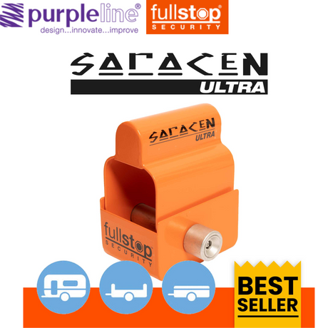 Purpleline Saracen caravan hitch lock for AK130, AK160, AKS1300, AKS2004, AKS3004 with durable design and secure fit.
