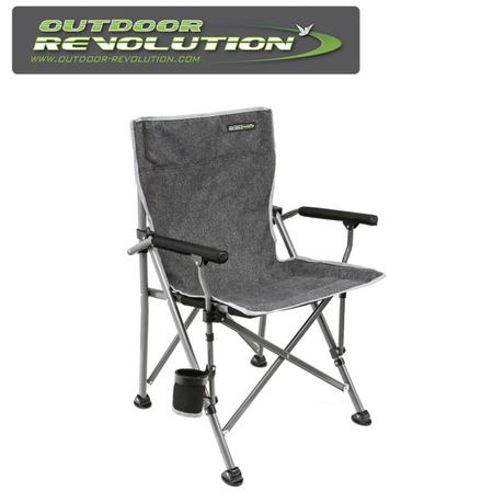 Outdoor Revolution Amalfi single arm rest chair in a relaxed outdoor setting with comfortable fabric and sturdy frame.
