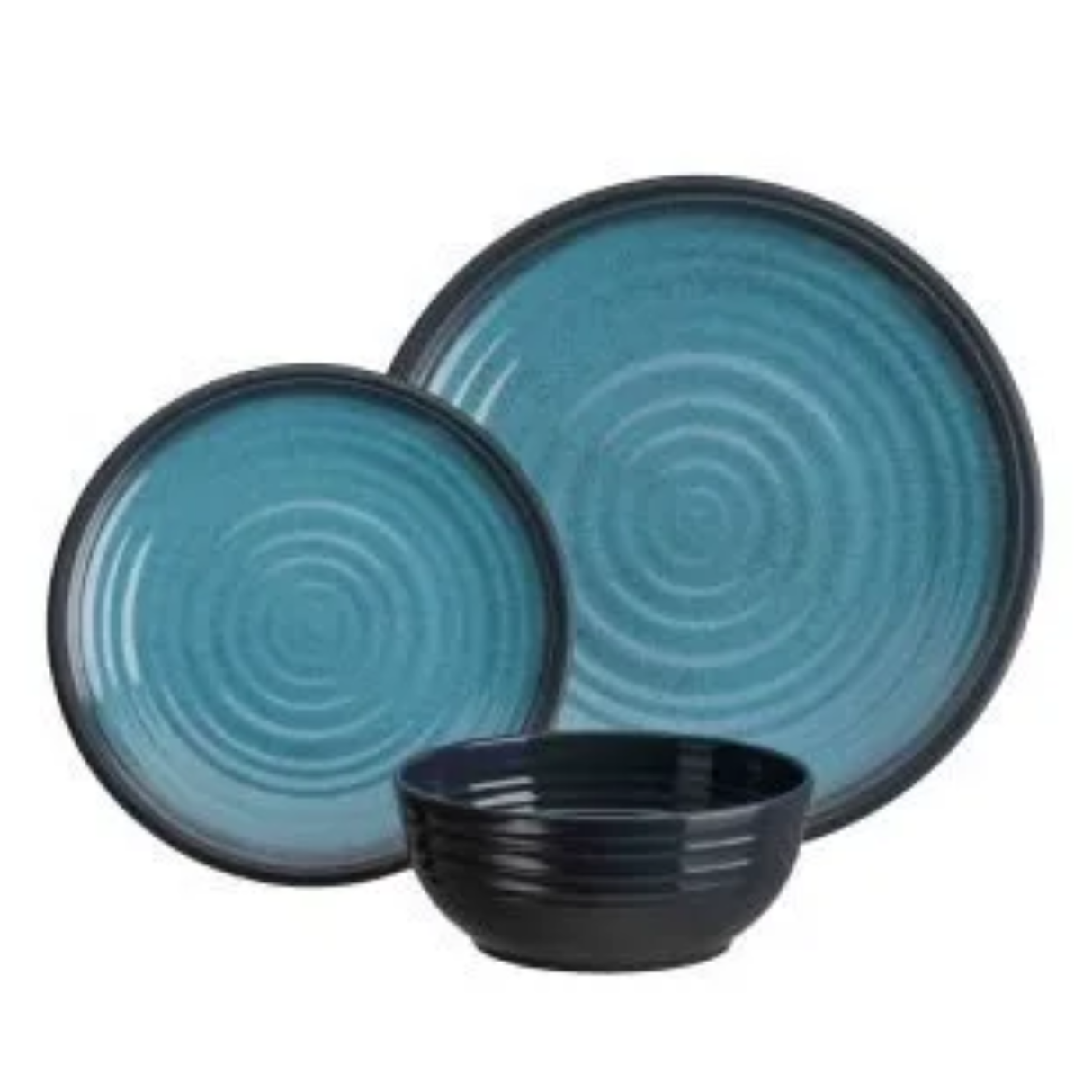 Flamefield Granite Aqua 12pc Plate Set