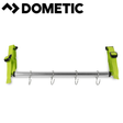 Dometic AccessoryTrack Hanging Rail mounted on a wall for organizing and hanging accessories in a compact space.