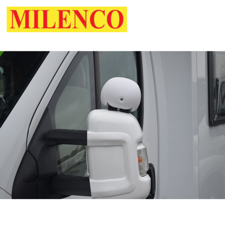 Milenco Aero blind spot mirror in black, showcasing its sleek design and reflective surface for enhanced visibility.