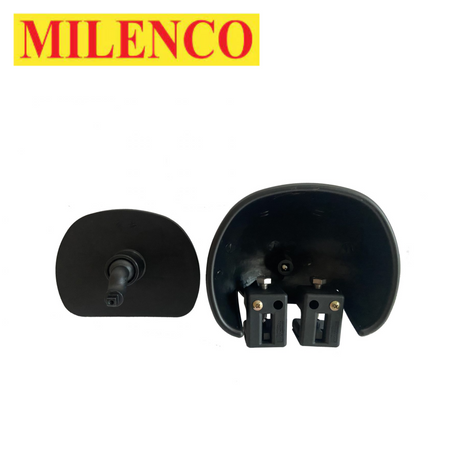 Milenco Aero blind spot mirror in black, showcasing its sleek design and reflective surface for enhanced visibility.