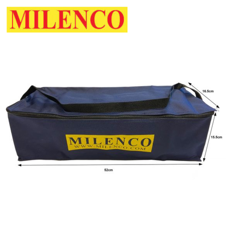 Milenco mirror storage bag designed for Aero and Grand mirrors, featuring a durable exterior and spacious interior.