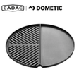 Cadac Dometic BBQ 2 Plancha 50 with flat cooking surface and stainless steel construction for outdoor grilling.