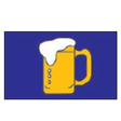 Spirit of Air beer party flag measuring 5ft by 3ft, featuring vibrant beer-themed design for celebrations and events.