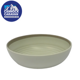 Melamine 16pcs dinner set in grey by Nature Haven, featuring elegant plates and bowls arranged on a table.