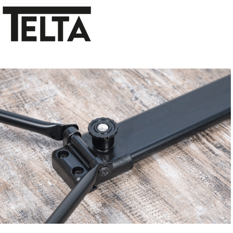 Telta Bornholm large wooden table with sturdy legs, showcasing natural finish and spacious surface, ideal for dining or gathering spaces.