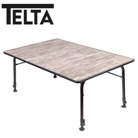 Telta Bornholm large wooden table with sturdy legs, natural finish, ideal for dining or workspace, crafted by Telta.
