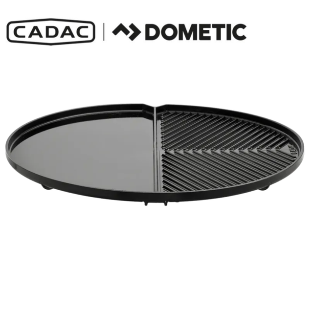 Cadac Dometic Grill 2 Braai with two grilling surfaces and stainless steel construction for outdoor barbecue cooking.